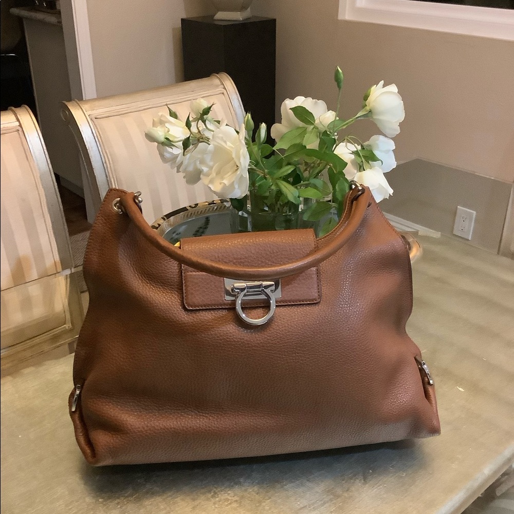 Salvatore Ferragamo Hobo Bag Chestnut Brown